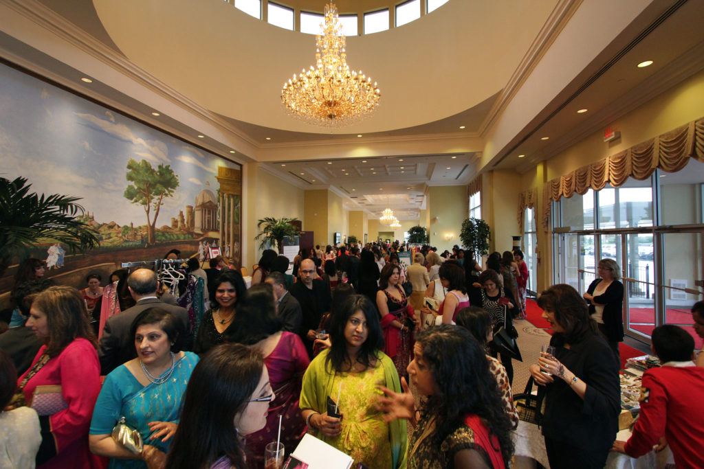 Guests mingling at event