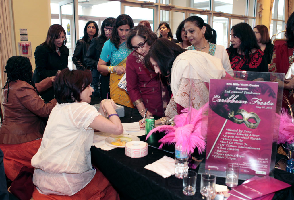 Guests mingling at event